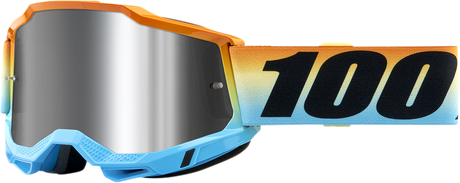 100% Accuri 2 Goggle Sunset with Silver Flash Mirror Lens – Compatible with ATVs, Motocross, and Off-Road Vehicles
