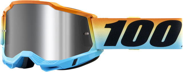 100% Accuri 2 Goggle Sunset with Silver Flash Mirror Lens – Compatible with ATVs, Motocross, and Off-Road Vehicles