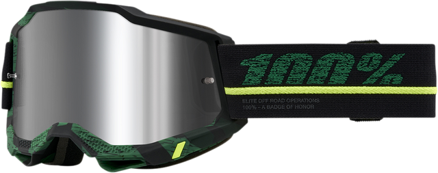 100% Accuri 2 Overlord Goggle with Silver Mirror Lens - Motorcycle and ATV Eye Protection