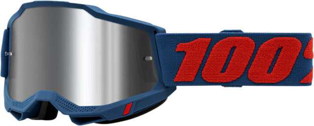 100% Accuri 2 Goggle with Odeon Silver Mirror Lens - Perfect Fit for Mountain Biking and Cycling