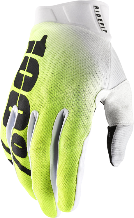 100% Ridefit Gloves Korpo Yellow XL - Durable Cycling Gloves with Enhanced Grip and Comfort