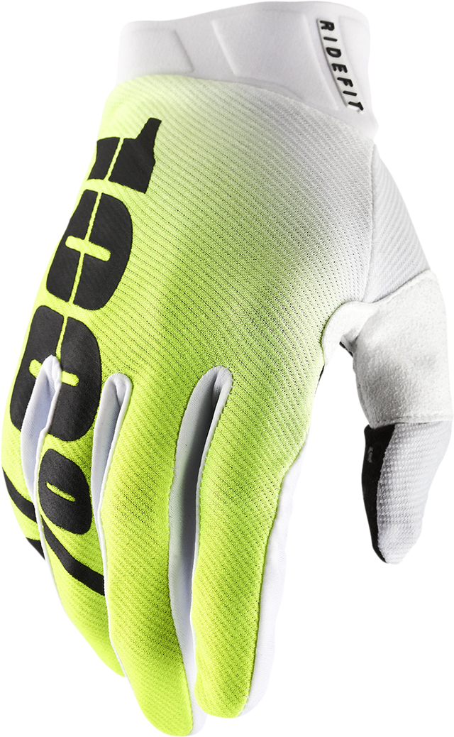 100% Ridefit Gloves Korpo Yellow XL - Durable Cycling Gloves with Enhanced Grip and Comfort