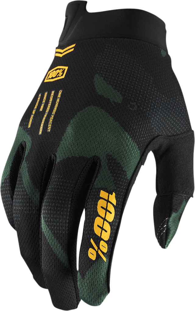 100% iTrack Gloves Sentinel Black Small - Bicycle and Motorcycle Riding Gloves with Enhanced Grip and Comfort