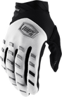 100% Airmatic Gloves - White - Small | Durable Cycling Gloves with Adjustable Wrist Closure and Touchscreen Compatibility