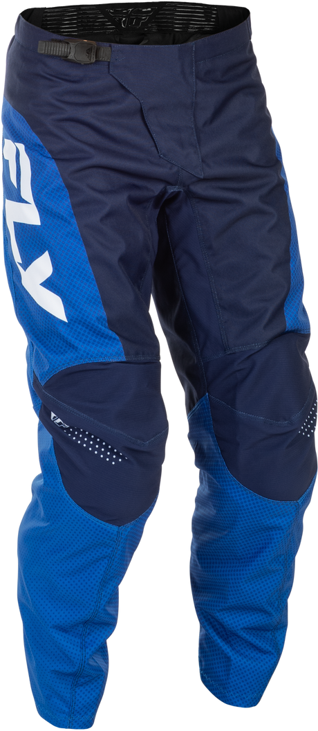 Fly Racing F 16 Pants Blue/Dark Blue/White Size 38 — Durable Motorcycle Riding Pants with Mesh Comfort Liner and Adjustable Fit