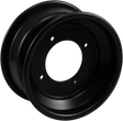 AMS Spun Rolled-Lip Front Wheel - Black - 10x5 - 4/144 Bolt Pattern - Vehicle Fitment for Honda Civic, Toyota Corolla, Mazda Mazda3
