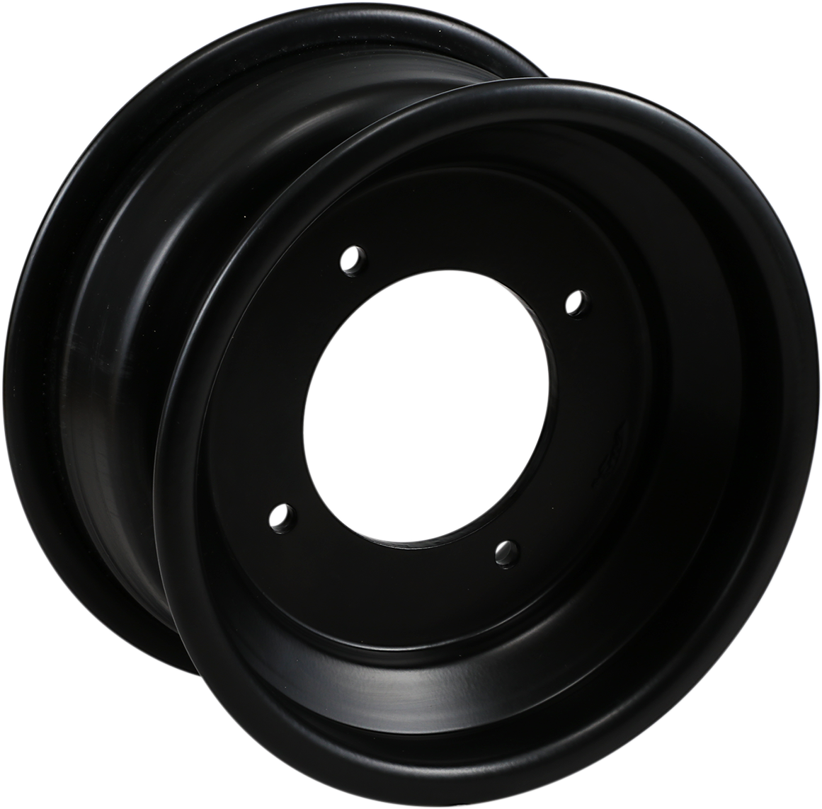 AMS Spun Rolled-Lip Front Wheel - Black - 10x5 - 4/144 Bolt Pattern - Vehicle Fitment for Honda Civic, Toyota Corolla, Mazda Mazda3