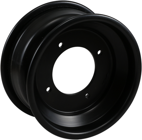 AMS Spun Rolled-Lip Front Wheel - Black - 10x5 - 4/144 Bolt Pattern - Vehicle Fitment for Honda Civic, Toyota Corolla, Mazda Mazda3