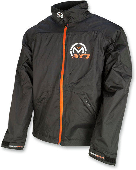 MOOSE OFFROAD Youth XC1 Rain Jacket - Black, US 7/8 - Waterproof and Windproof Outerwear