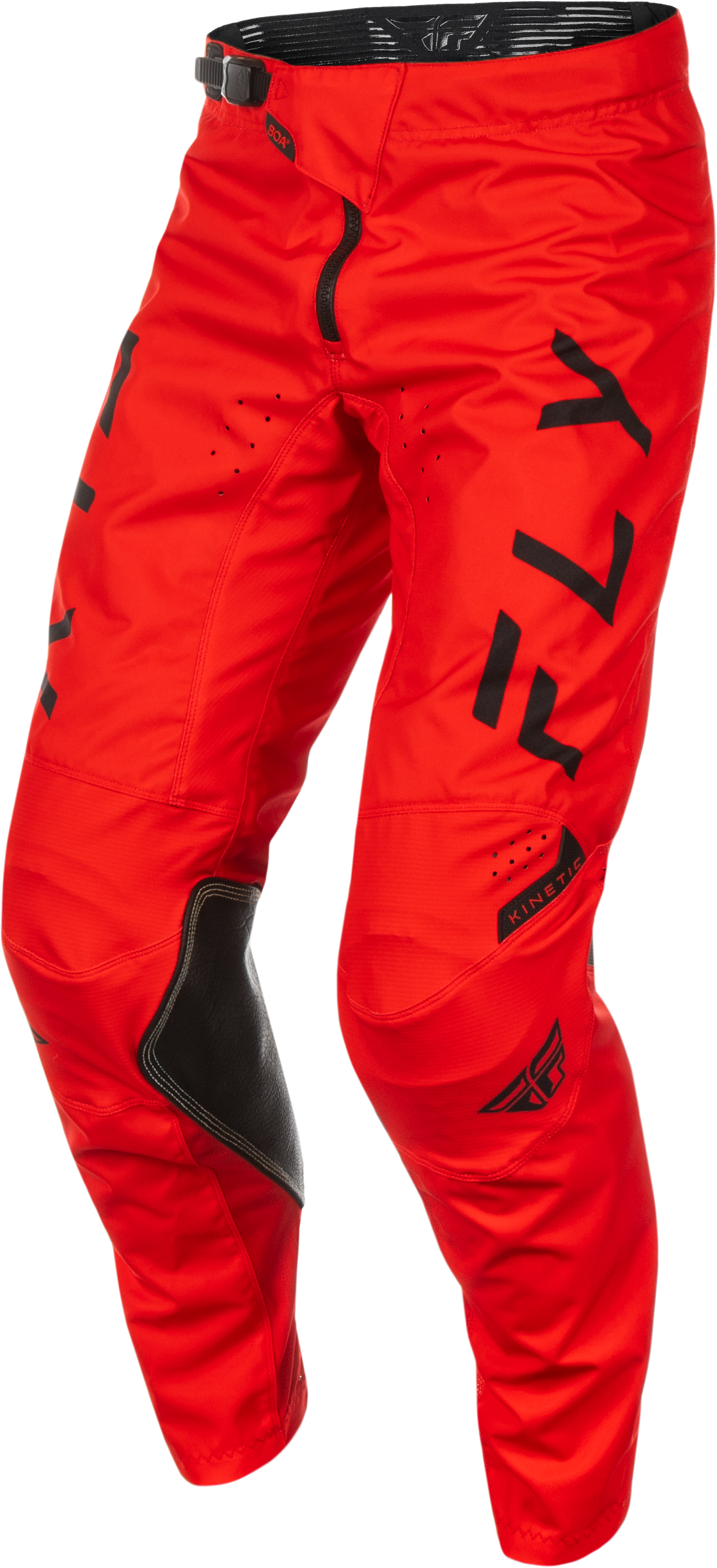 Fly Racing Kinetic Center Pants for Motorcycles - Red/Black, Size 30 with Advanced Ventilation and Comfort Features