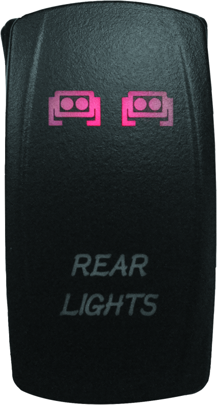 DragonFire Racing Lighted Switch Rear Light On/Off Red – PowerSports LED Switch with Logo Illumination