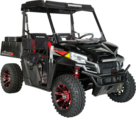 Moose Offroad 387X Rear Wheel - 12x8 Inches, 4/156 Bolt Pattern, Anodized Red and Black Finish, Fits Jeep Wrangler, Toyota Tacoma, Ford Ranger, and More