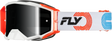 Fly Racing Zone Elite Goggle Grey/Red/Blue with Black Mirror Smoke Lens - ATV/Off-Road Helmet Compatibility