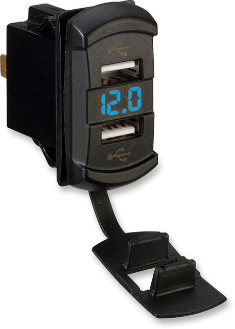 MOOSE OFFROAD Dual USB Charger with Voltage Monitor USB-DVM for Jeep Wrangler, Toyota Tacoma, Ford F-150