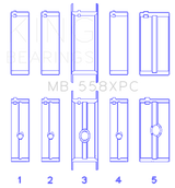 King Engine Bearings Chrysler 273/301/313/318/340 Main Bearing Set