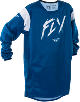 Fly Racing Youth Kinetic Stoke Jersey Navy/White YXL - Motorcycle and ATV Riding Apparel for Youth