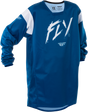 Fly Racing Youth Kinetic Stoke Jersey Navy/White YXL - Motorcycle and ATV Riding Apparel for Youth