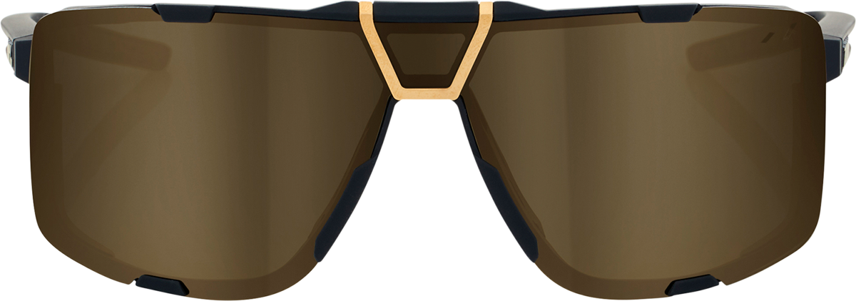 100% Eastcraft Sunglasses - Soft Tact Black Frame with Soft Gold Mirror Lens - Fits ATV, Dirt Bike, and Motorcycle