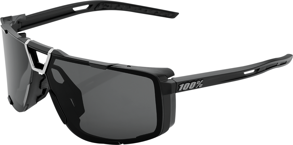 100% Eastcraft Matte Black Sunglasses with Smoke Lens – Universal Fit for Men and Women