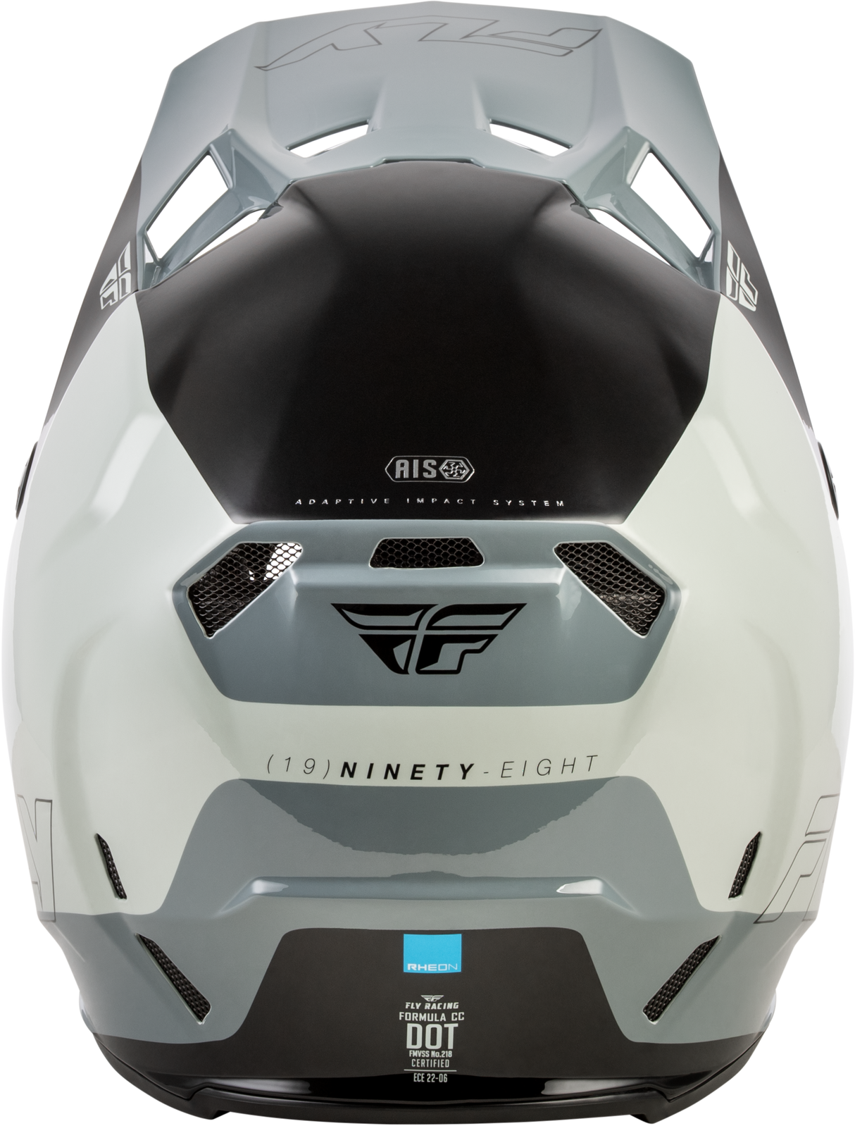 Fly Racing Formula CC Glide Helmet Grey/Light Grey/Black – Motorcycle Helmet with Impact Absorption Technology for Medium/Large Fits