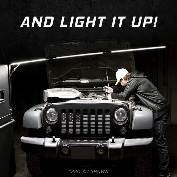 XK GLOW 2ft Nite Stix Foldable Overhead LED Work Light System for Trucks, Campers, and Trailers