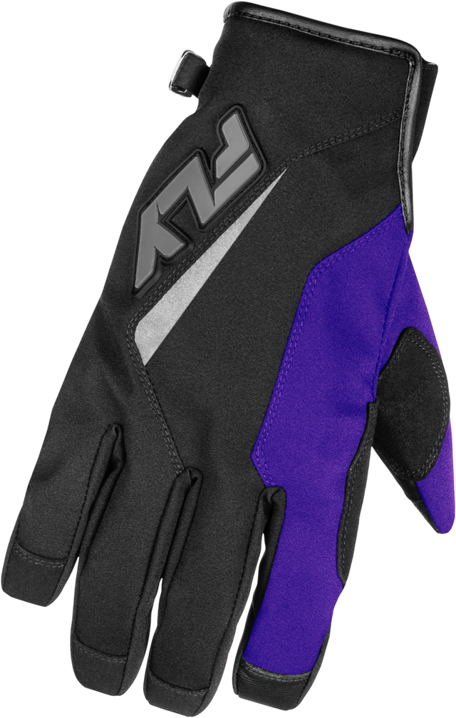 Fly Racing Title Gloves for Cold Weather Riding - Black, Purple, Grey, Large