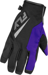 Fly Racing Title Gloves Black, Purple & Grey for Cold Weather Motorcycle Riding - Part #371-0572X