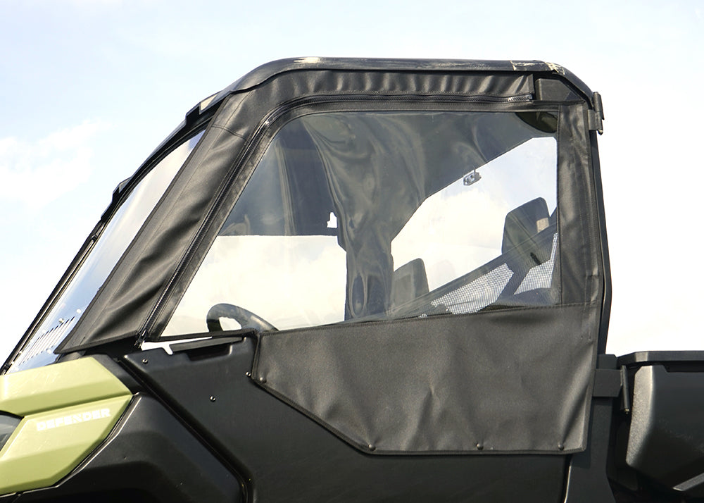 Seizmik Soft Upper Doors for Can-Am Defender HD (2016-2017) – Waterproof UTV Enclosures with Tinted Windows and Roll-Up Design