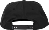 Fly Racing Varsity Hat Black with Embroidered Logo - Adjustable Snapback, One Size Fits Most