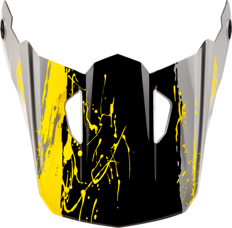 Fly Racing Yth Kinetic Drip Helmet Visor for Youth Motocross Helmets - Grey/Black/Yellow