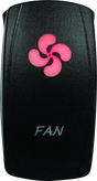 DragonFire Racing Lighted Switch Fan On/Off – Red, Part #521382