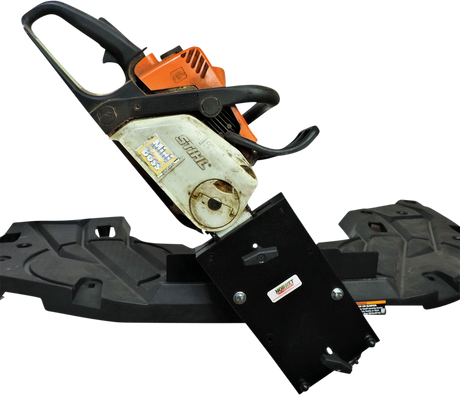 Moose Offroad Chainsaw Mount for Polaris Sportsman S-3012 with Open Bottom Design and Dual Twist Lock Anchors