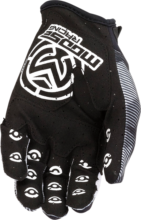 MOOSE OFFROAD Youth MX1™ Gloves - Black/White - Medium 3332-1719