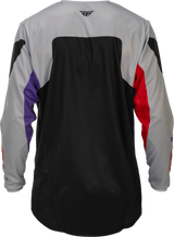 Fly Racing Kinetic Jersey Grey/Red/Purple/Black Large for Off-Road Motorcycles