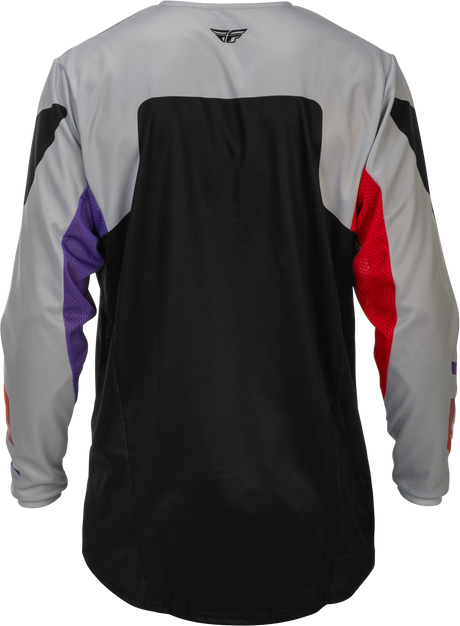 Fly Racing Kinetic Jersey Grey/Red/Purple/Black Large for Off-Road Motorcycles