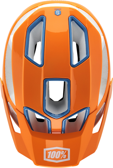 100% Altec Helmet with Fidlock Magnetic Buckle - Orange, Small/Medium Fit for Motorcycle and MTB Safety