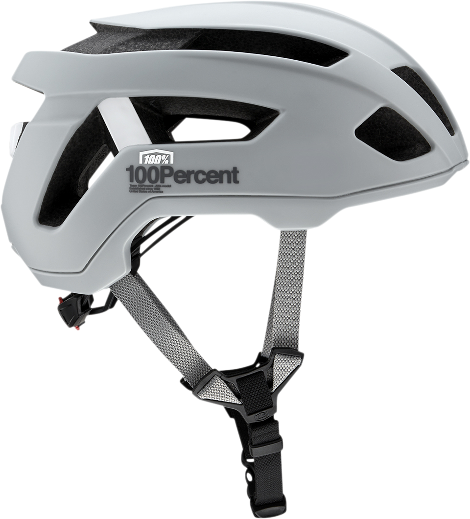 100% Altis Gravel Helmet - Gray, XS/S | Lightweight with 14 Ventilation Ports, Multi-Point Adjustable Visor, and Nexus Snap-Buckle