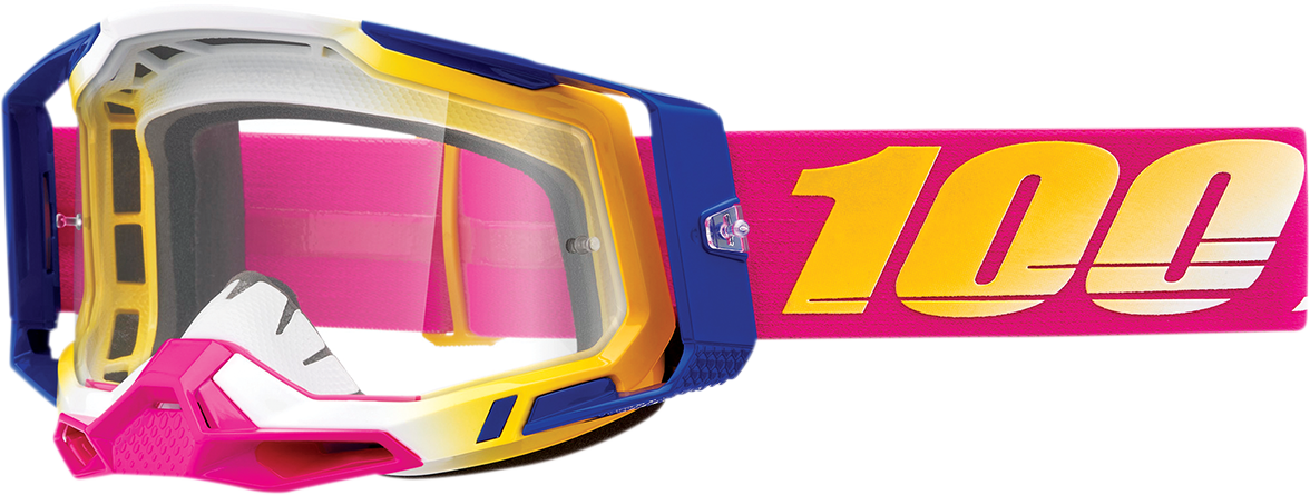 100% Racecraft 2 Goggle - Mission Clear Lens - Compatible with ATV, Motocross, and Off-Road Vehicles Part 50009-00012