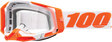 100% Racecraft 2 Goggle Orange with Clear Lens - Vehicle Fitment for Off-Road and ATV Vehicles