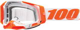 100% Racecraft 2 Goggle Orange with Clear Lens - Vehicle Fitment for Off-Road and ATV Vehicles