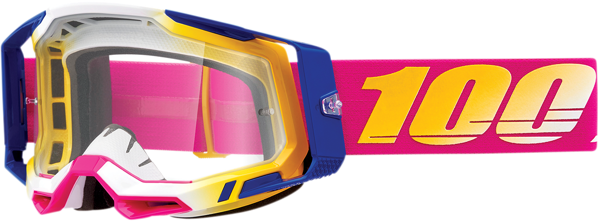 100% Racecraft 2 Goggle - Mission Clear Lens - Compatible with ATV, Motocross, and Off-Road Vehicles Part 50009-00012