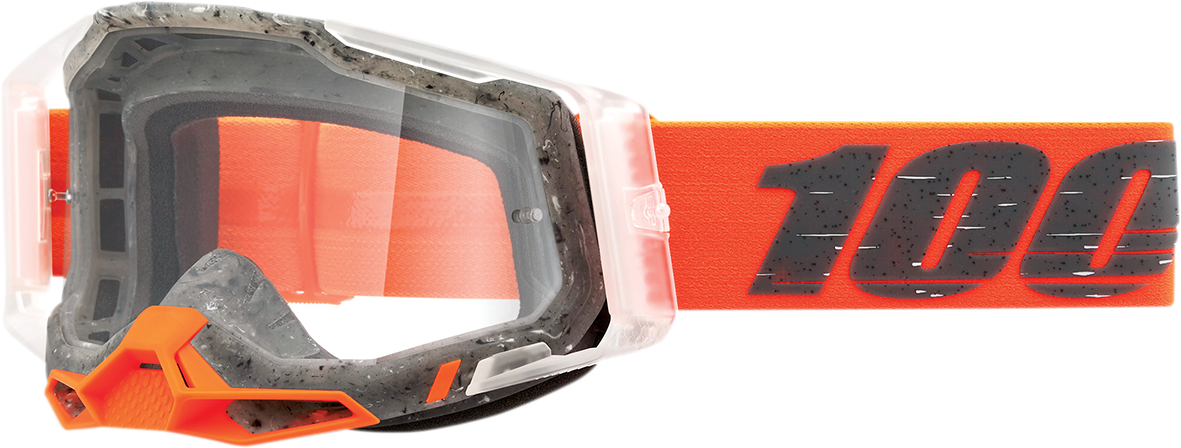 100% Racecraft 2 Schrute Goggle with Clear Lens - Compatible with Off-Road and Motocross Vehicles