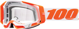 100% Racecraft 2 Goggle Orange with Clear Lens - Vehicle Fitment for Off-Road and ATV Vehicles