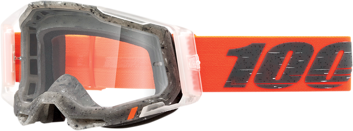 100% Racecraft 2 Schrute Goggle with Clear Lens - Compatible with Off-Road and Motocross Vehicles