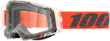 100% Racecraft 2 Schrute Goggle with Clear Lens - Compatible with Off-Road and Motocross Vehicles