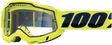 100% Accuri 2 Enduro MTB Goggle with Clear Lens - Fluo Yellow - Vehicle Fitment for Mountain Bicycles