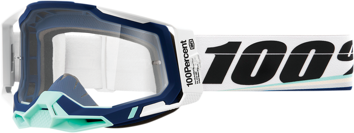 100% Racecraft 2 Goggle Arsham with Clear Lens - Perfect Fit for Motocross and Off-Road Vehicles