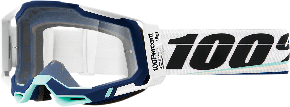 100% Racecraft 2 Goggle Arsham with Clear Lens - Perfect Fit for Motocross and Off-Road Vehicles