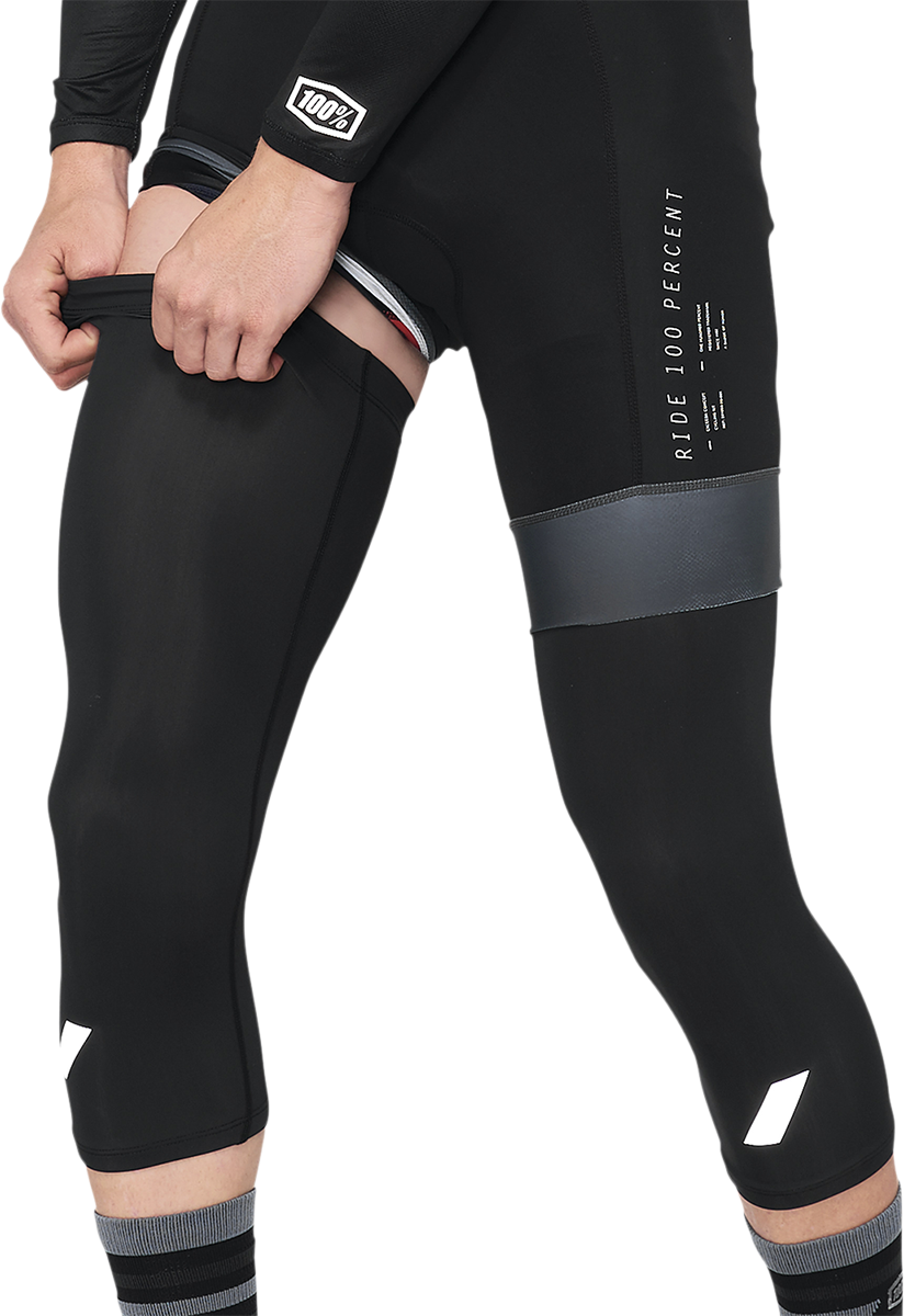 100% Exceeda Knee Sleeves - Black Small | Comfortable Moisture-Wicking Athletic Support for Cycling and Running