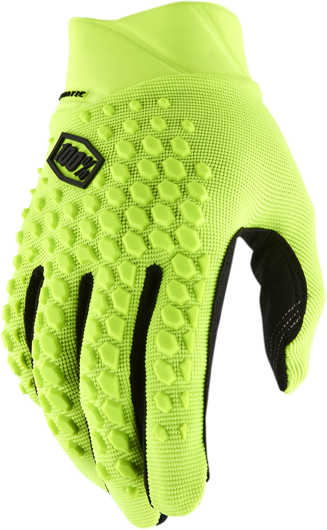 100% Geomatic Gloves 2XL with Embossed Neoprene Cuff, TPR Knuckle Protection, and Touchscreen Fingertips - Fits Most Bikes